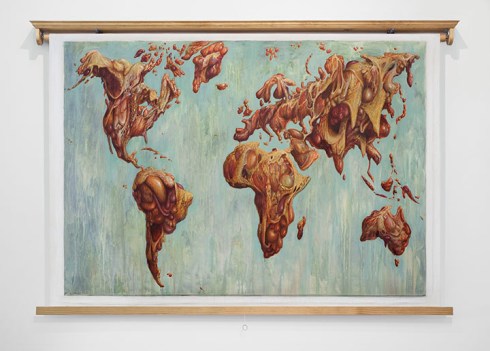 Meat Map 1, 90"x60"